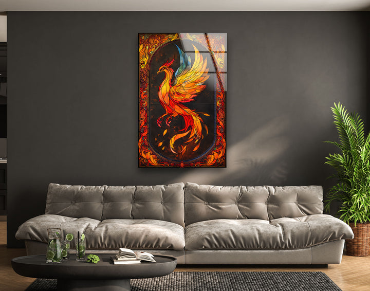 Phoenix Tempered Glass Wall Art - MyPhotoStation