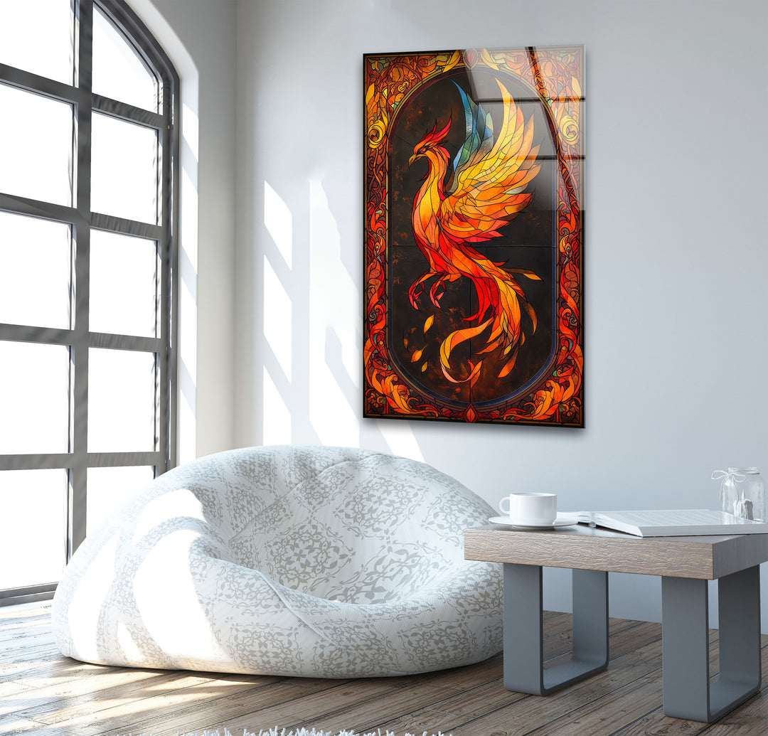 Phoenix Tempered Glass Wall Art - MyPhotoStation