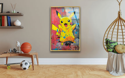 Pikachu Glass Wall Art