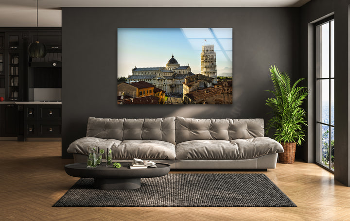 Leaning Tower of Pisa Glass Wall Art - Iconic Pisa Landmark with Stunning Architecture