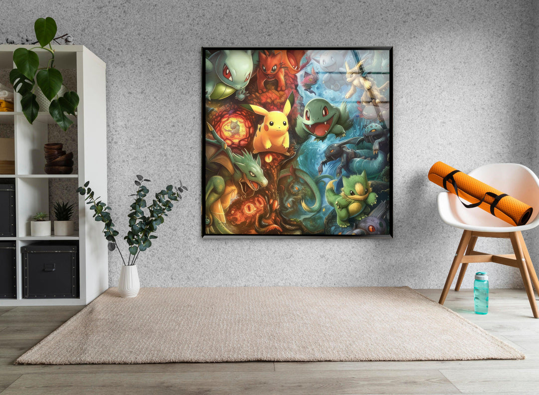 Pokemons Glass Wall Art Glass Printing Wall Art, Print photos on glass
