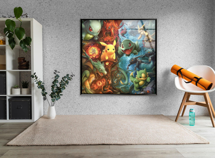 Pokemons Glass Wall Art Glass Printing Wall Art, Print photos on glass
