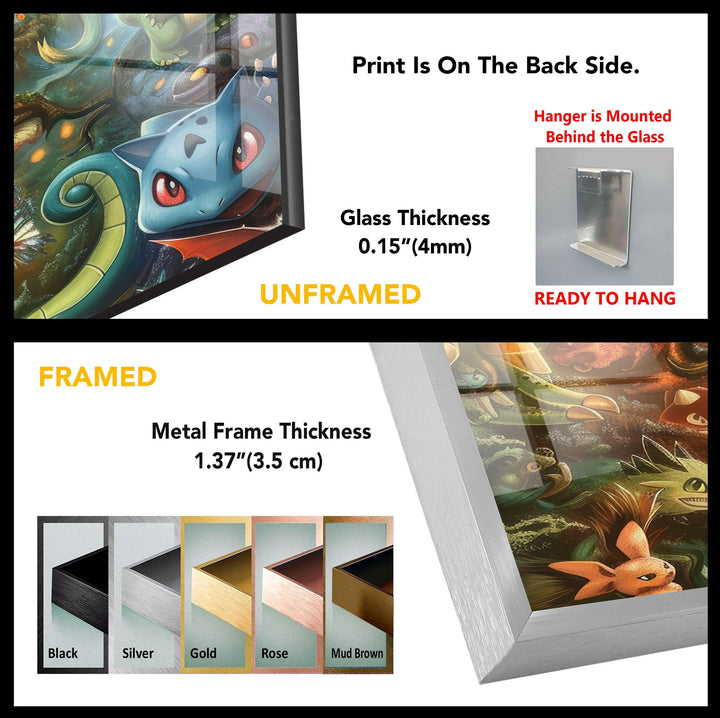 Pokemon Tempered Glass Wall Art - MyPhotoStation