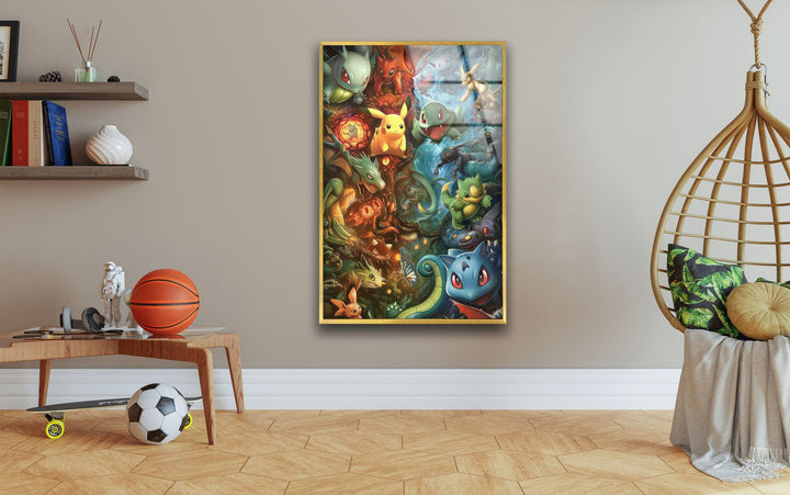 Pokemons Glass Wall Art large glass photo prints, glass wall photos
