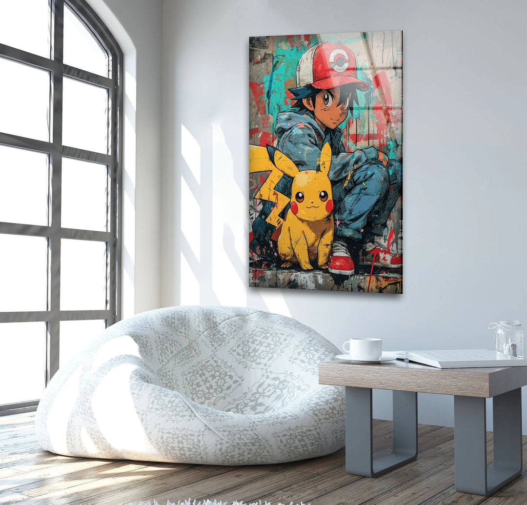 Pokemon Glass Wall Art picture on glass wall art, photos printed on glass
