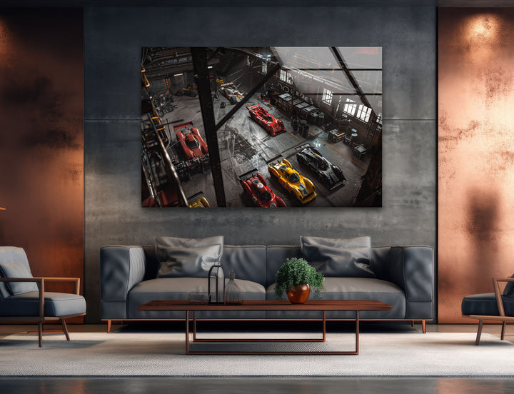 Racing Cars Glass Wall Artwork & Cool Art Prints