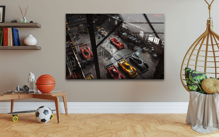 Racing Cars Glass Art & Cool Wall Decor