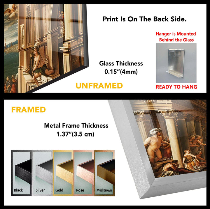 Renaissance Art Style Glass Wall Art