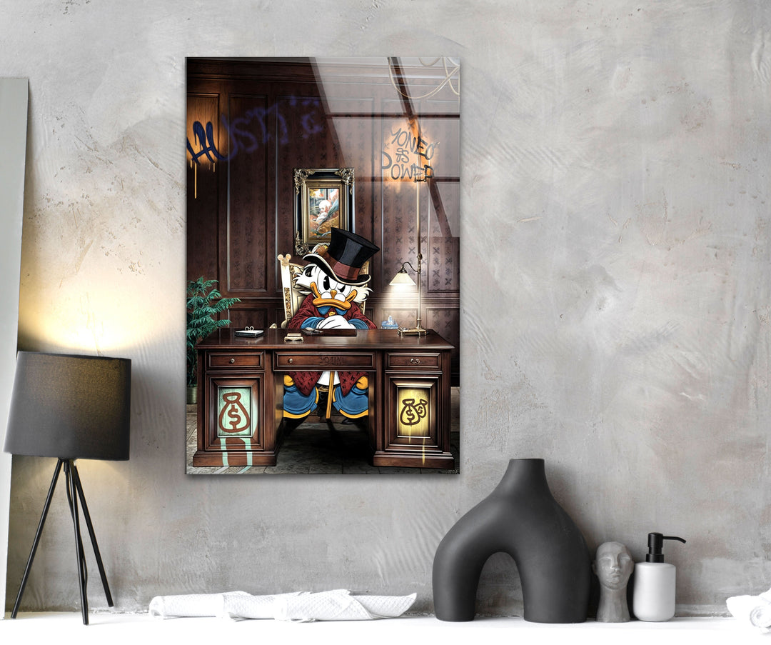 Rich Duck Glass Wall Art print picture on glass, Tempered Glass Wall Art
