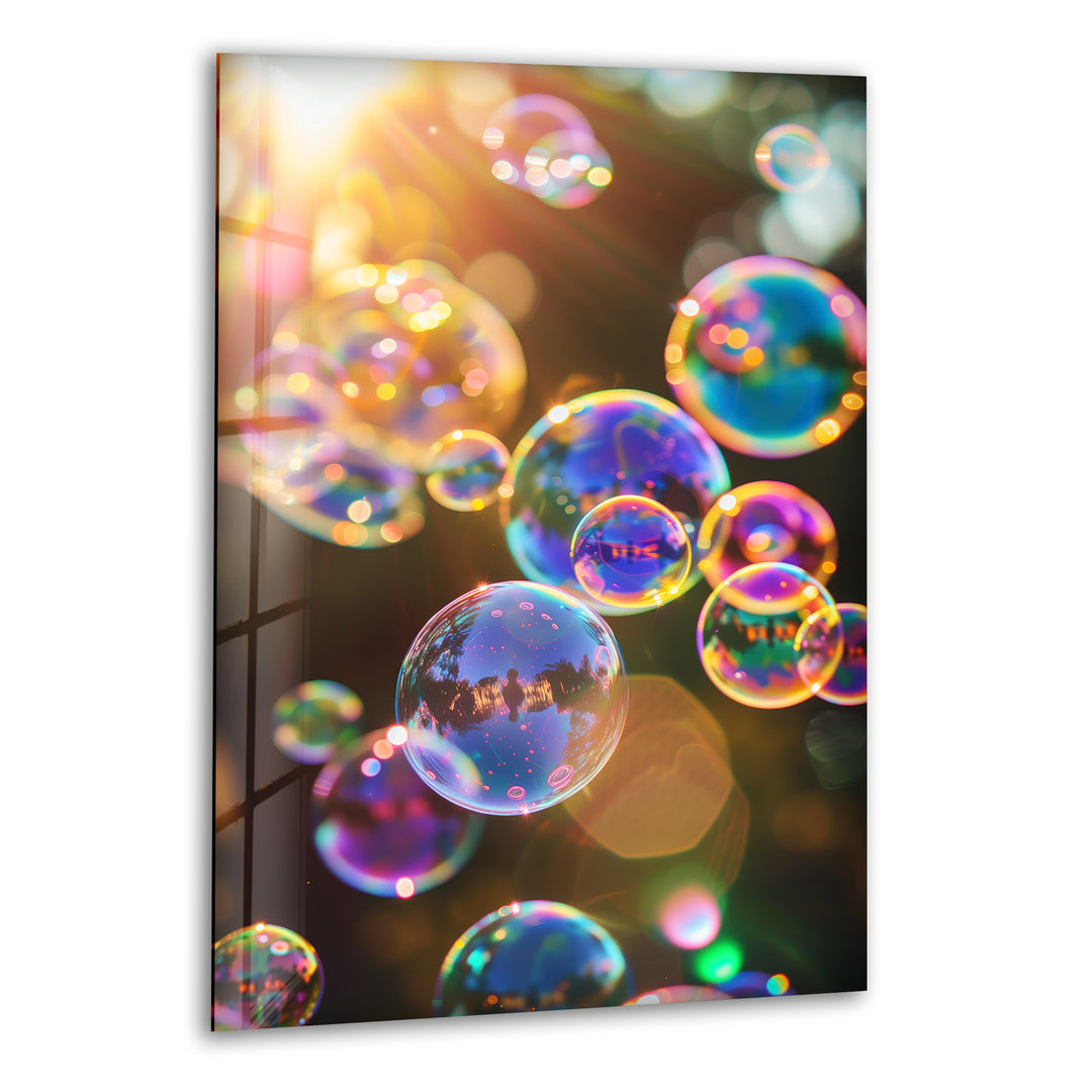 Bubbles Glass Wall Art Glass Photo Prints & Cool Abstract