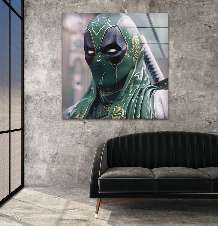 Saudi Arabia Deadpool Glass Wall Art glass photo prints, glass picture prints
