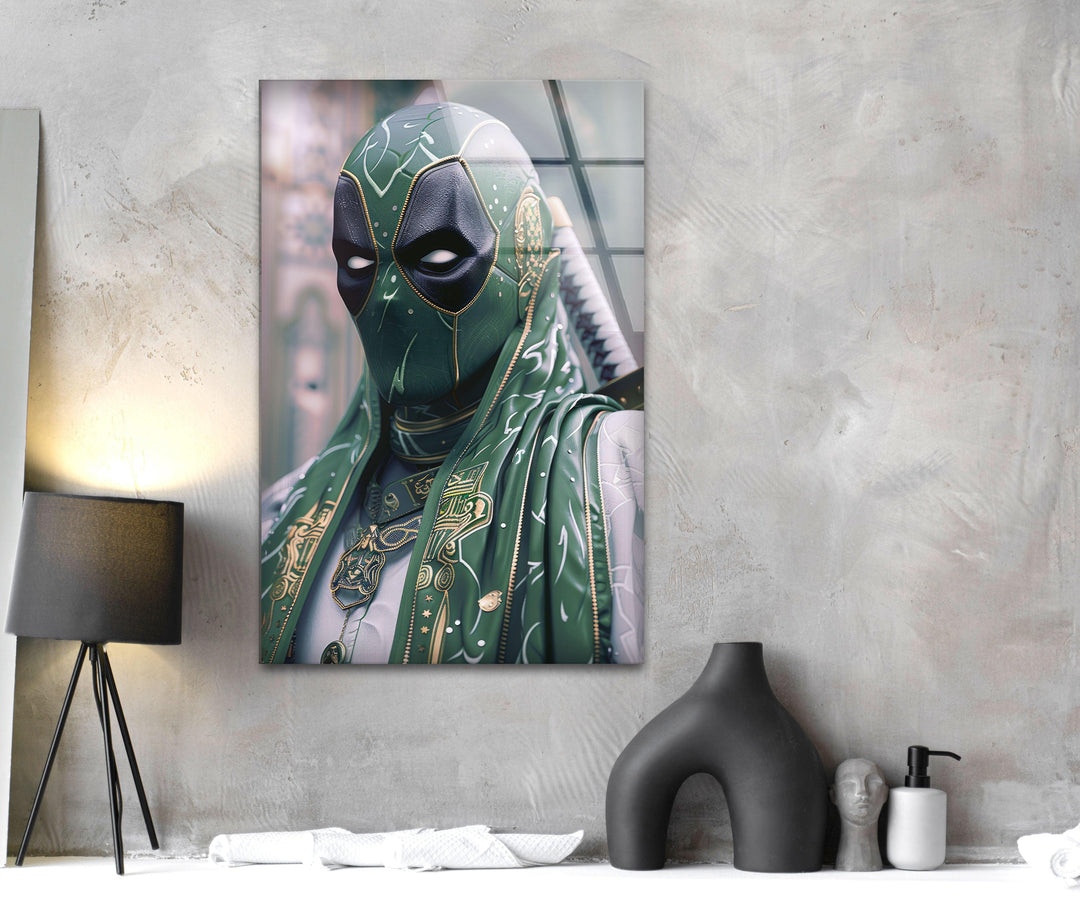 Saudi Arabia Deadpool Glass Wall Art stained glass wall art, stained glass wall decor
