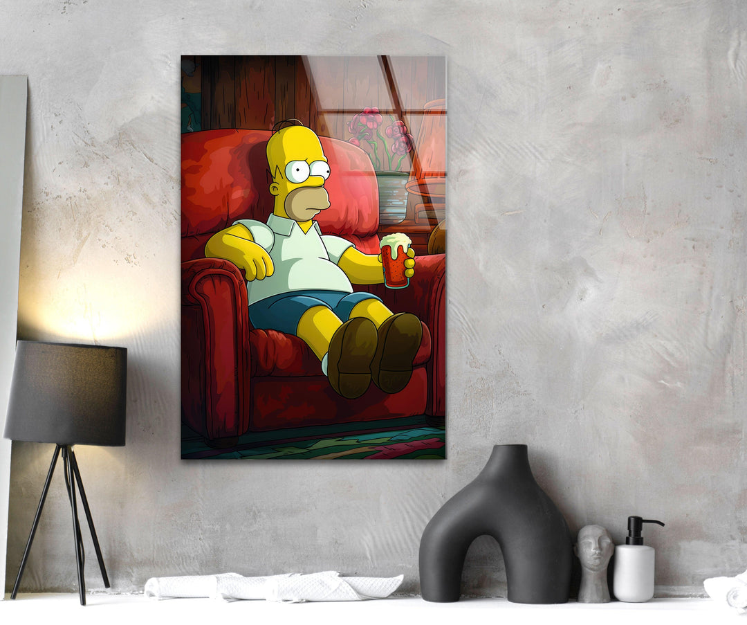 Homer Simpson Glass Wall Art art glass wall art, glass wall art pictures
