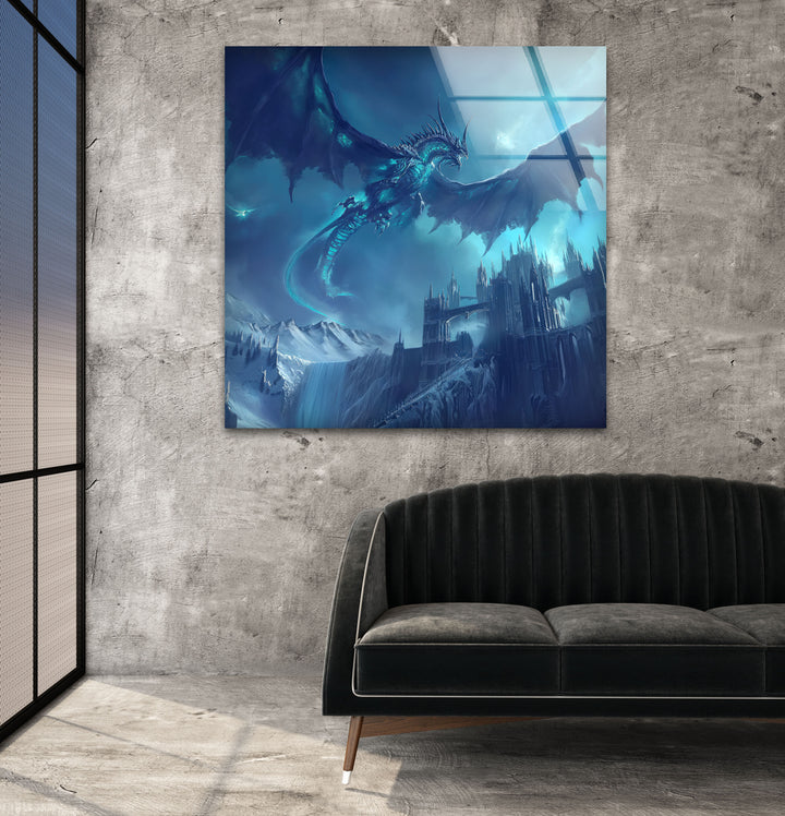 Wrath of Lich King Sindragosa Glass Wall Art