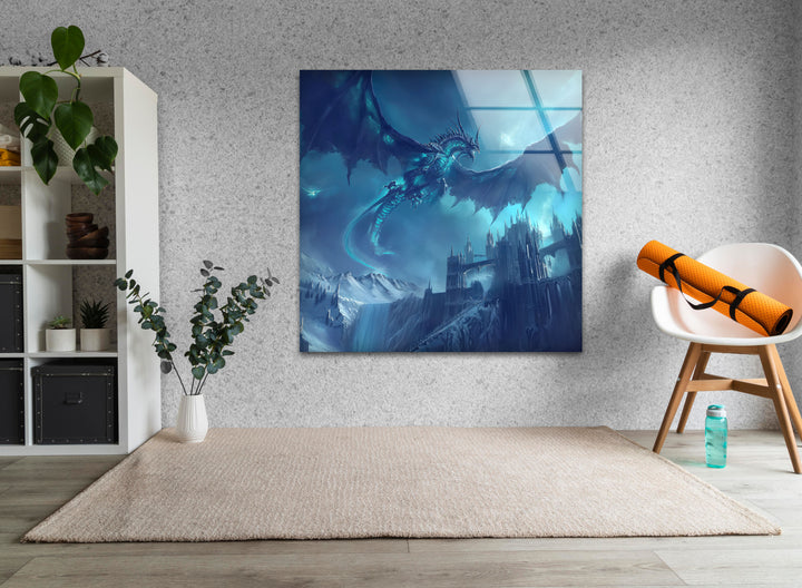 Wrath of Lich King Sindragosa Glass Wall Art