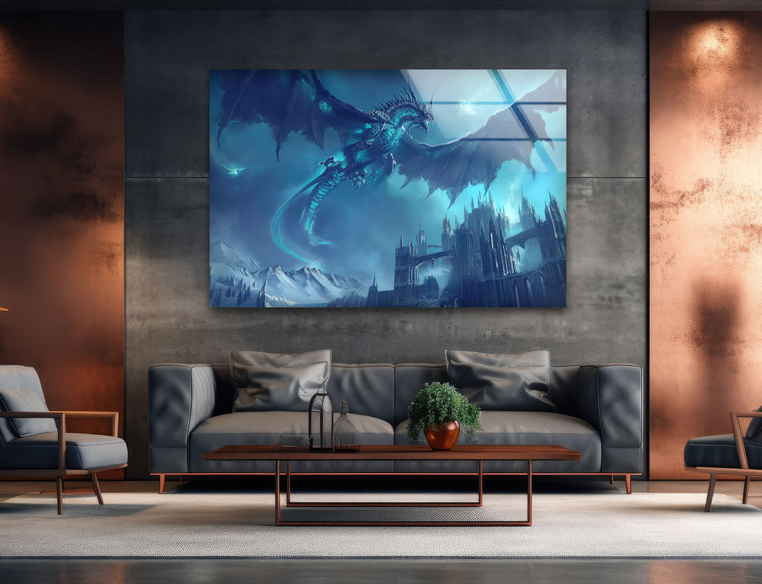 Wrath of Lich King Sindragosa Glass Wall Art