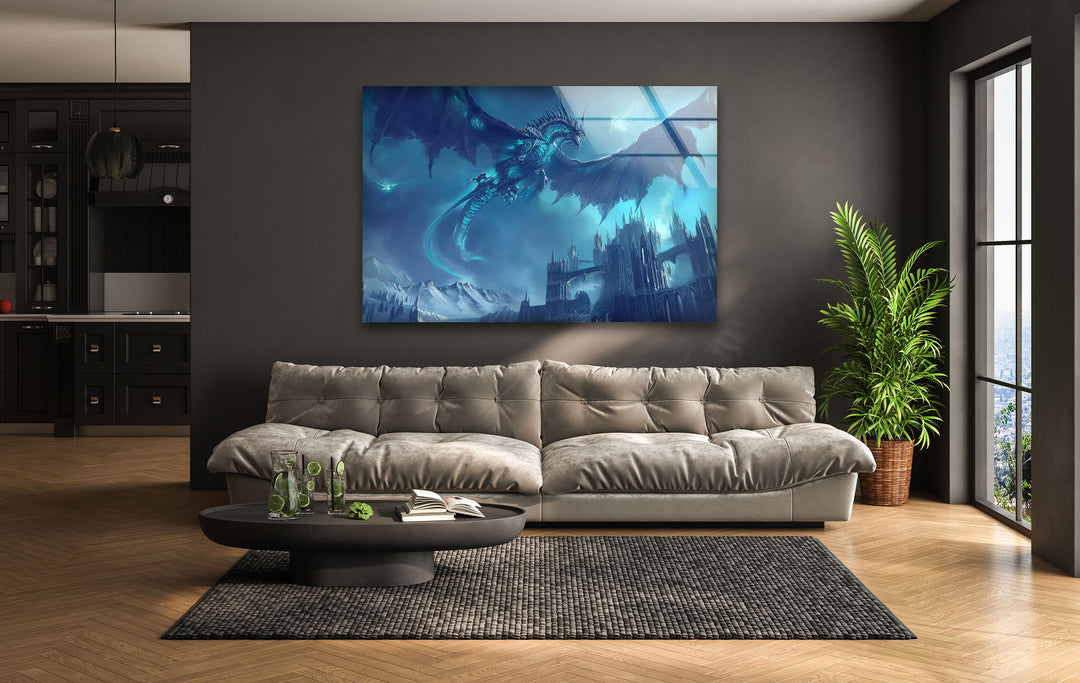 Wrath of Lich King Sindragosa Glass Wall Art