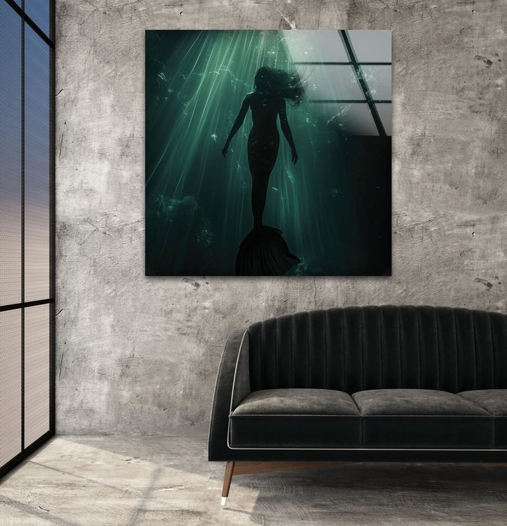 Greek Mythology Siren Tempered Glass Wall Art