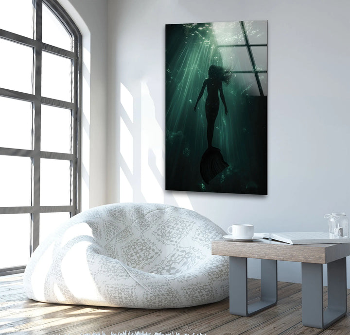 Greek Mythology Siren Tempered Glass Wall Art