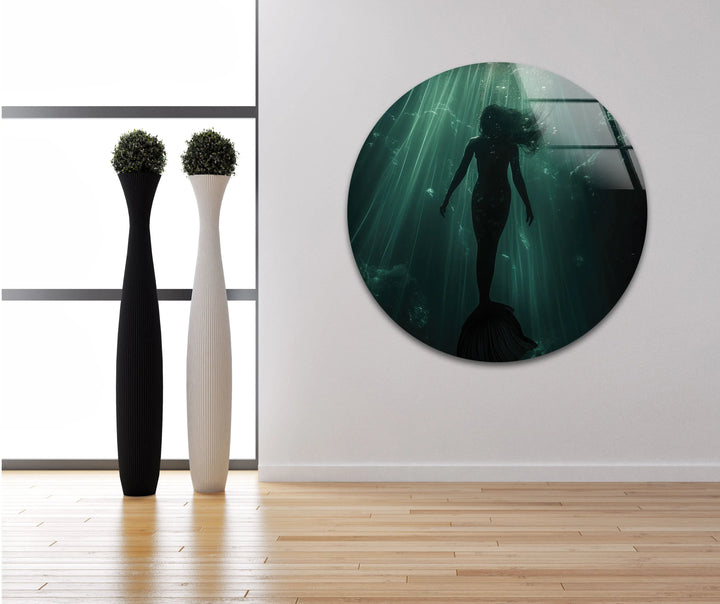 Greek Mythology Siren Tempered Glass Wall Art