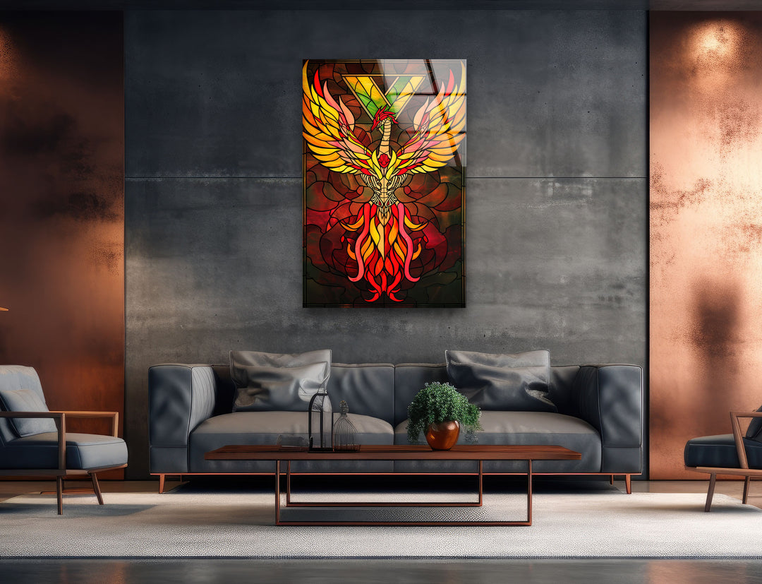 Skeleton Bones of a Phoenix Cool Wall Art & Glass Wall Decor