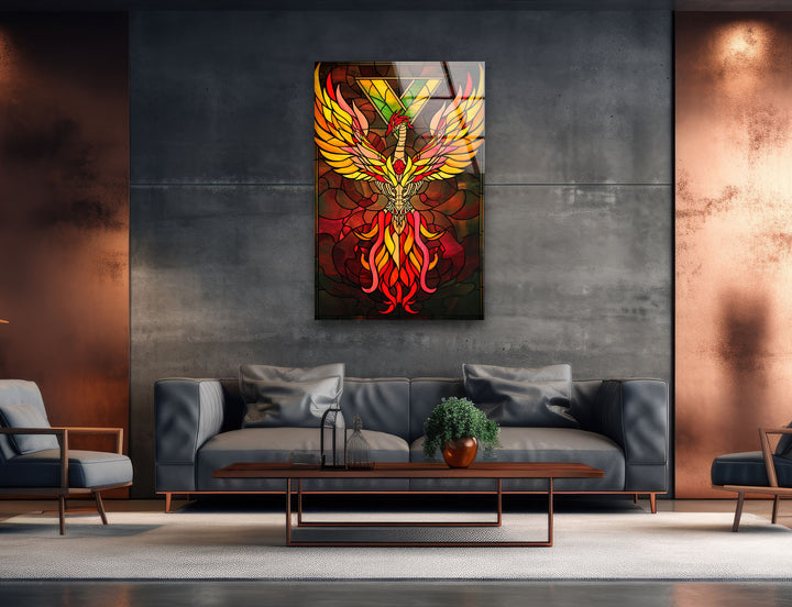 Skeleton Bones of a Phoenix Cool Wall Art & Glass Wall Decor