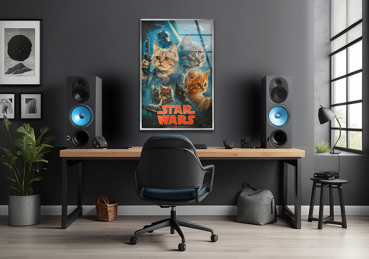 Star Wars Cats Glass Wall Art glass image printing, glass prints from photos
