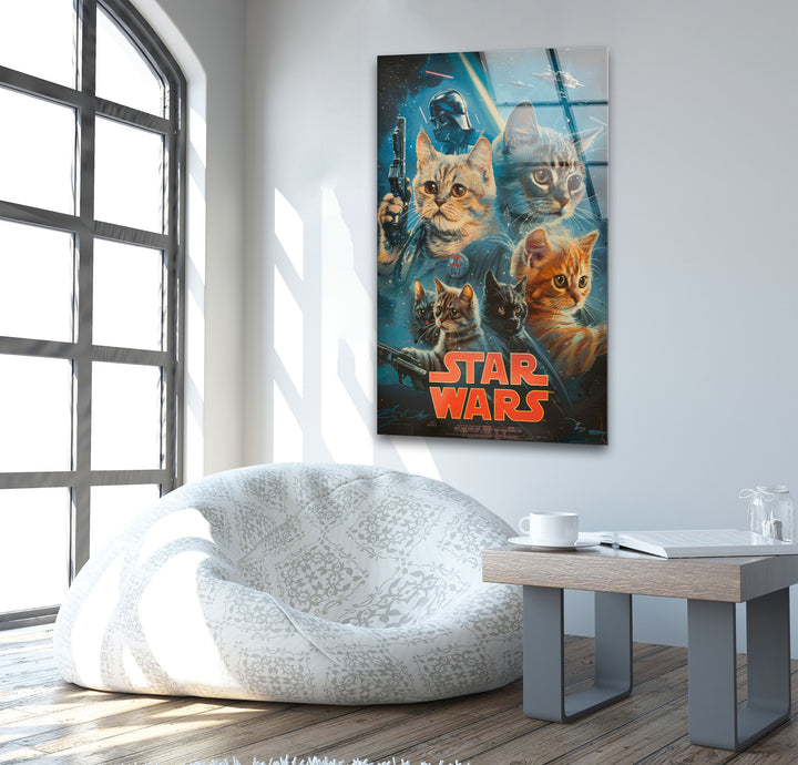 Star Wars Cats Glass Wall Art large glass photo prints, glass wall photos
