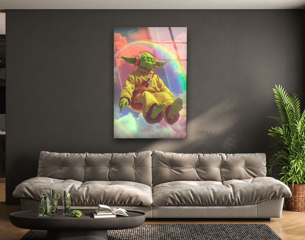 Star Wars Yoda Glass Wall Art glass image printing, glass prints from photos
