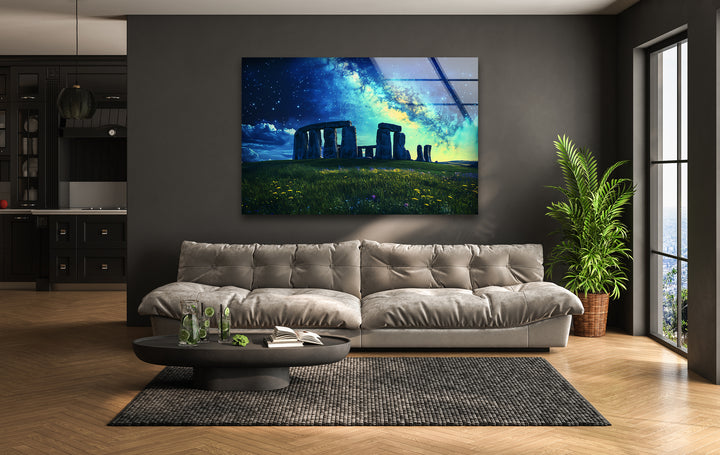 Stonehenge Glass Wall Art - Stargazing Monument