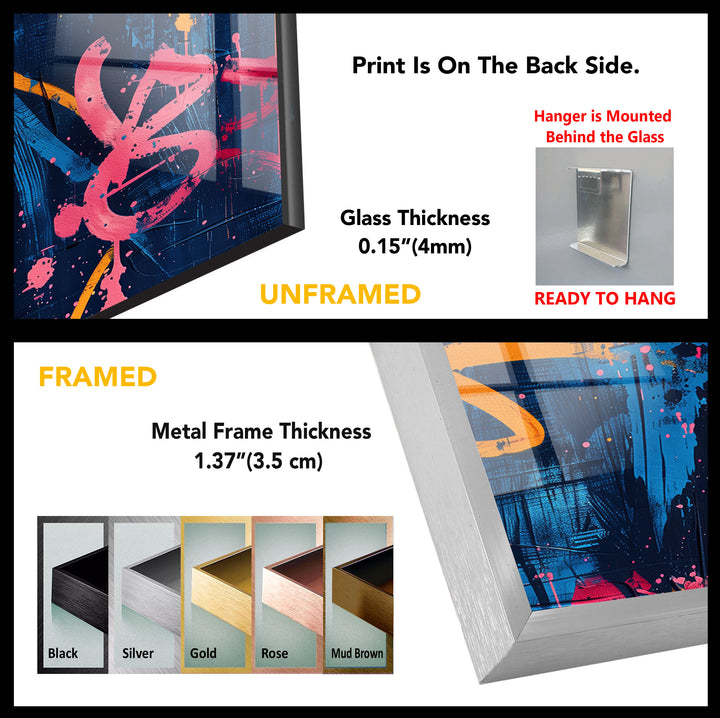 Street Graffiti Tempered Glass Wall Art - MyPhotoStation