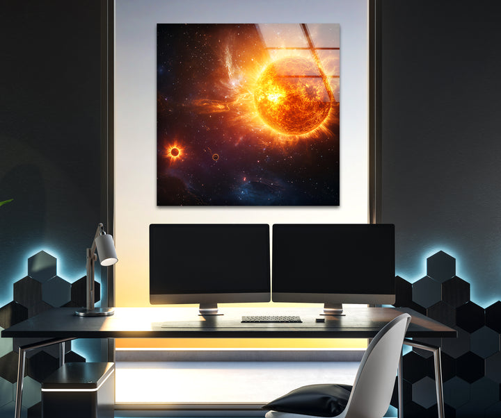 Space paintings blending artistic creativity with realistic astronomical elements for a unique look
