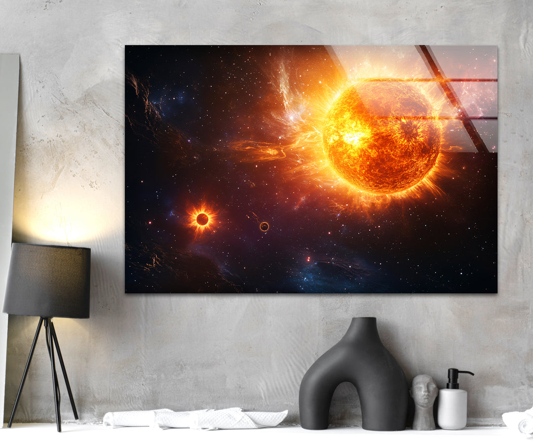 Space wall art with futuristic and surreal designs, perfect for astronomy lovers
