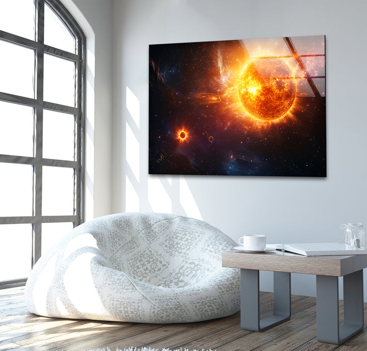 Space paintings illustrating mesmerizing star clusters and planetary formations with artistic brilliance