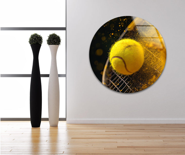 Tennis & Racket Glass Wall Art glass photo prints, glass picture prints
