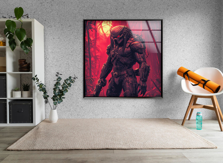 The Predator Pink Glass Wall Art print on glass, glass printed photos
