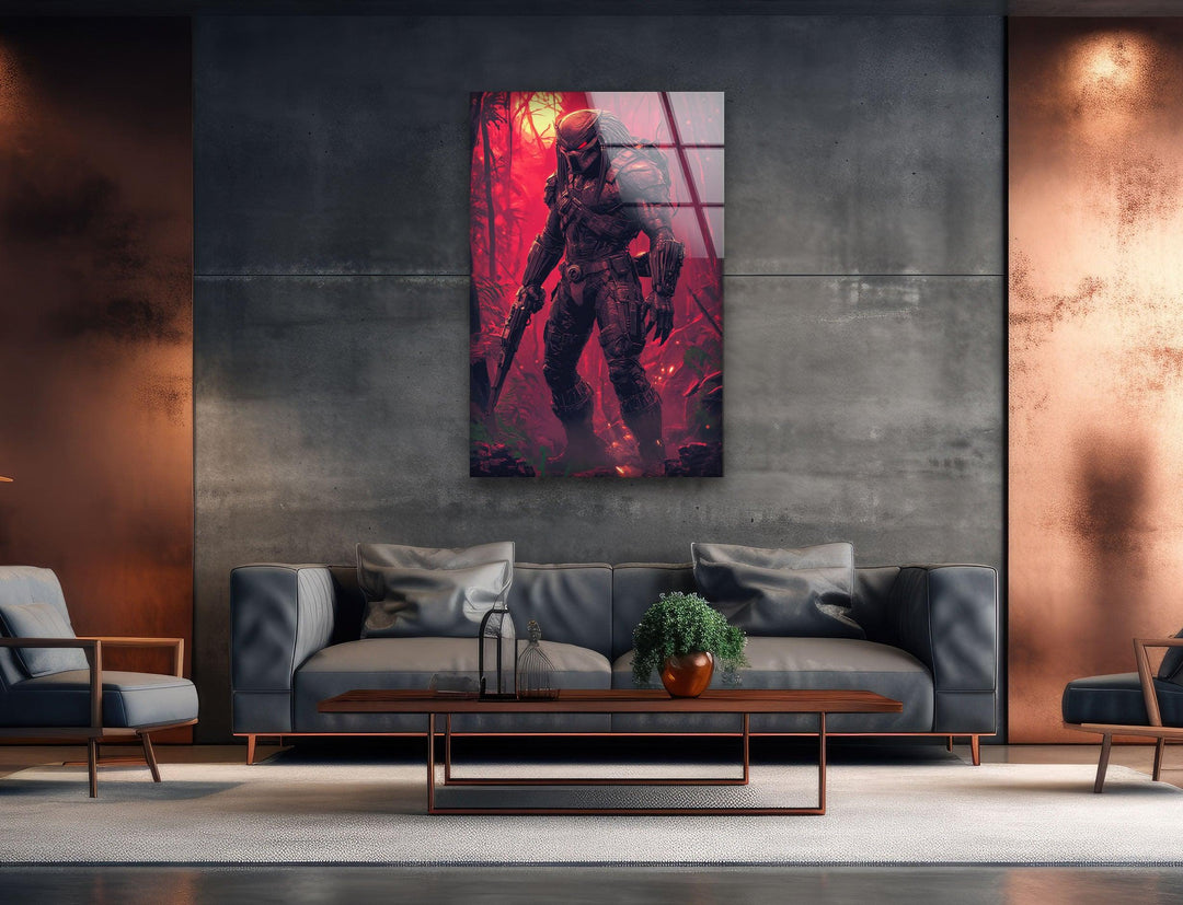 The Predator Pink Glass Wall Art stained glass wall art, stained glass wall decor
