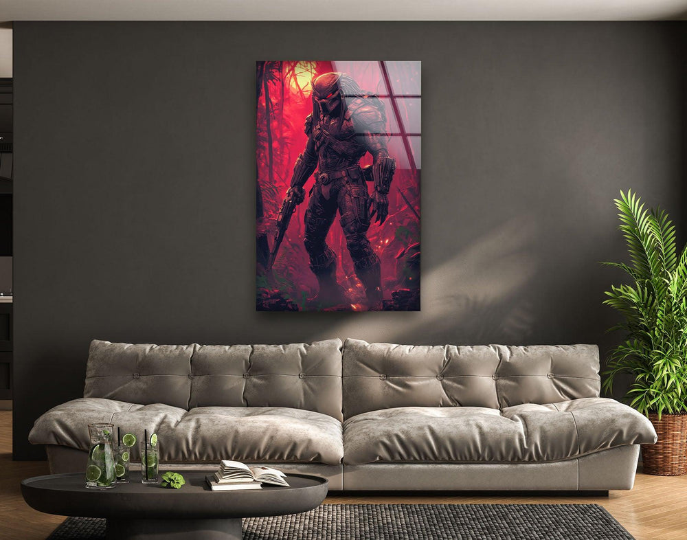 The Predator Pink Glass Wall Art custom glass photo prints, large glass prints
