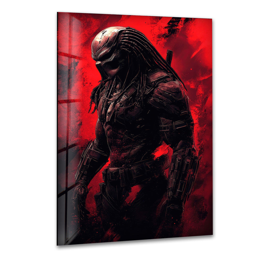 The Predator Red Glass Wall Art Glass Printing Wall Art, Print photos on glass
