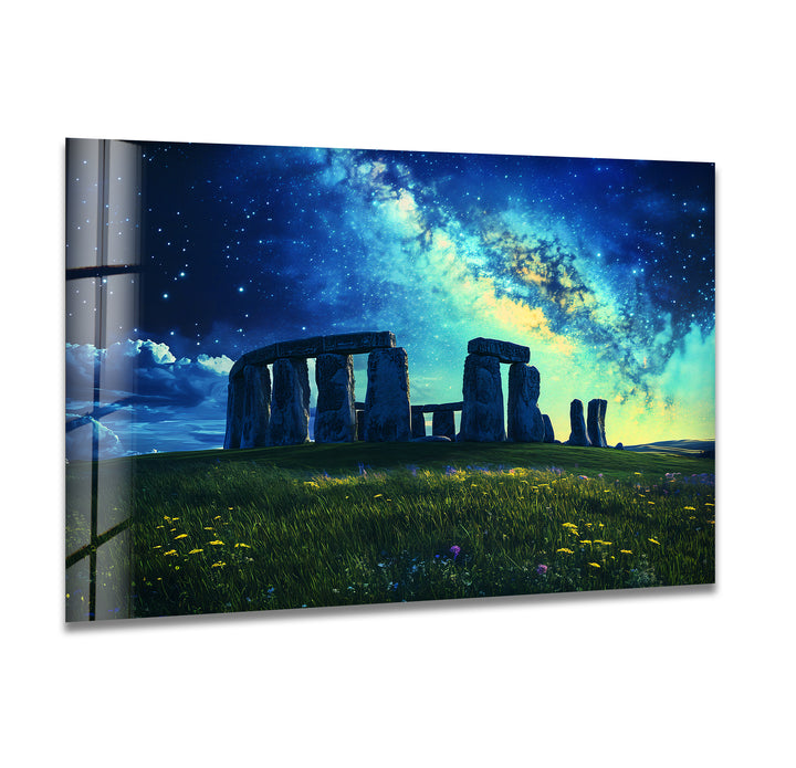 Stonehenge Glass Wall Art - Stargazing Monument