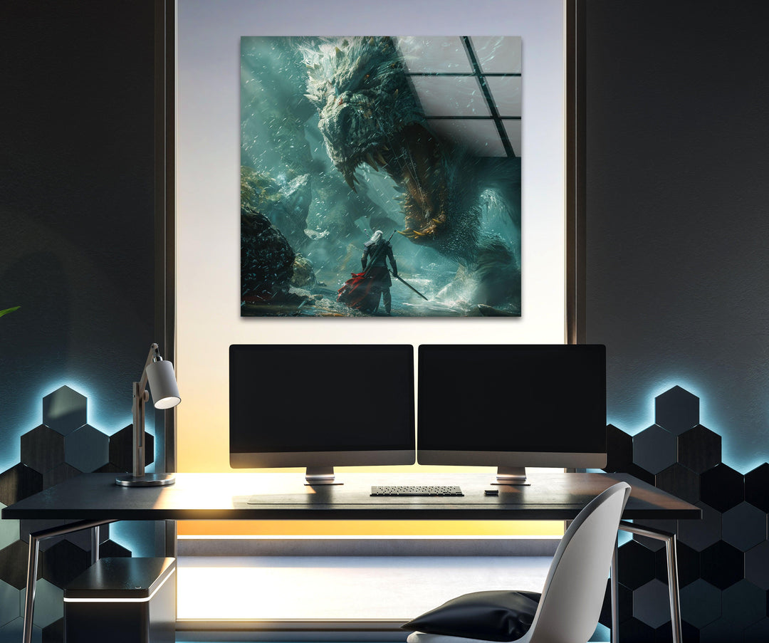 The Witcher Geralt & Boss Glass Wall Art art glass wall art, glass wall art pictures
