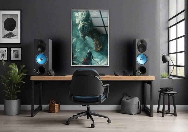 The Witcher Geralt & Boss Glass Wall Art Glass Printing Wall Art, Print photos on glass
