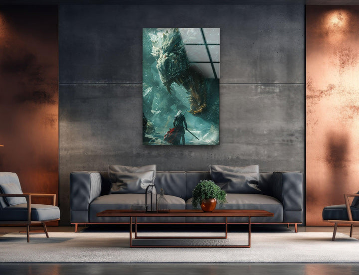 The Witcher Geralt & Boss Glass Wall Art glass photo prints, glass picture prints
