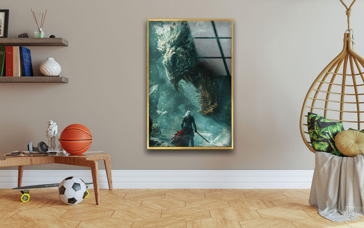  The Witcher Geralt & Boss Glass Wall Art glass pictures for Wall, glass prints wall art
