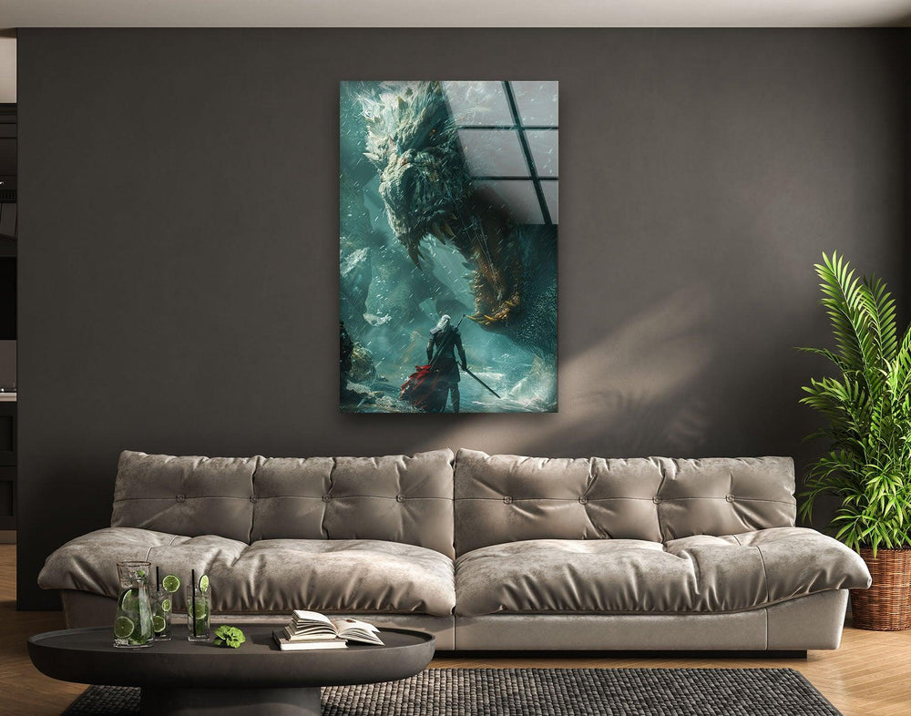 The Witcher Geralt & Boss Glass Wall Art glass wall decor, glass wall art decor
