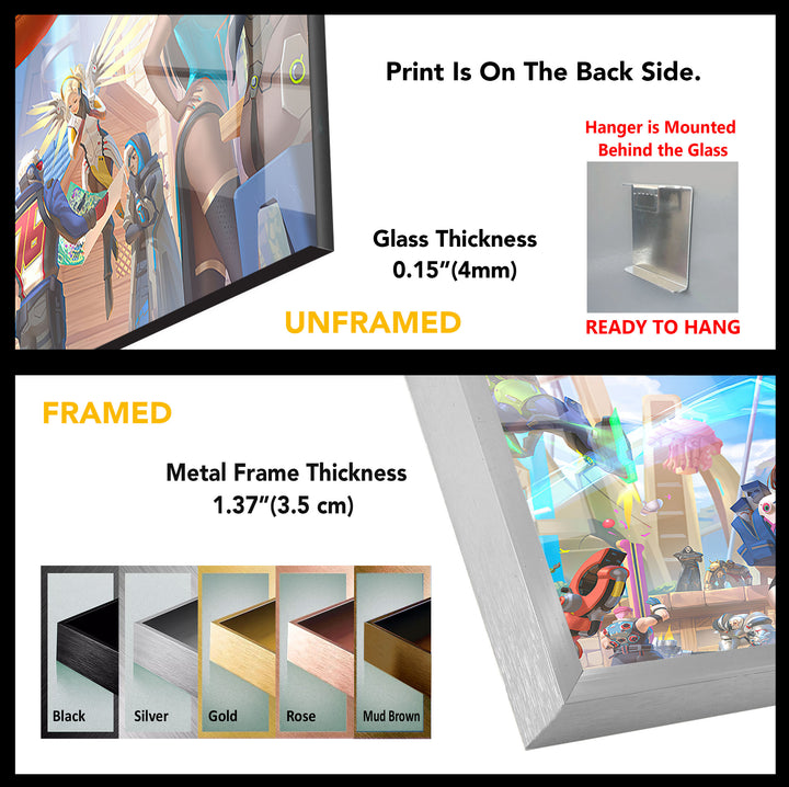 Overwatch 2 Tracer Glass Wall Art