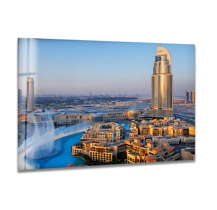 Burj Khalifa Glass Wall Art – Iconic Dubai Landmark with Stunning Skyline View