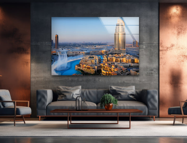 Burj Khalifa Glass Wall Art – Iconic Dubai Landmark with Stunning Skyline View