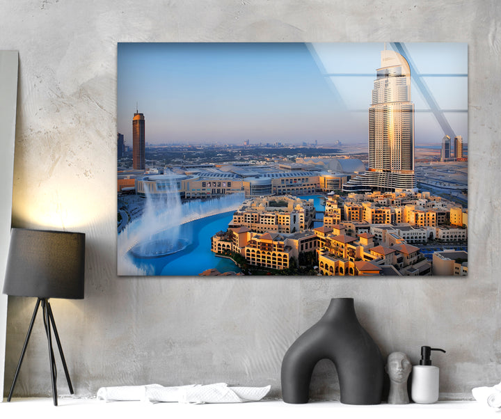 Burj Khalifa Glass Wall Art – Iconic Dubai Landmark with Stunning Skyline View