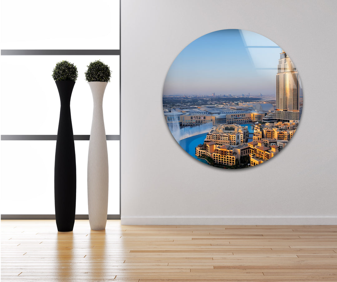 Burj Khalifa Glass Wall Art – Iconic Dubai Landmark with Stunning Skyline View